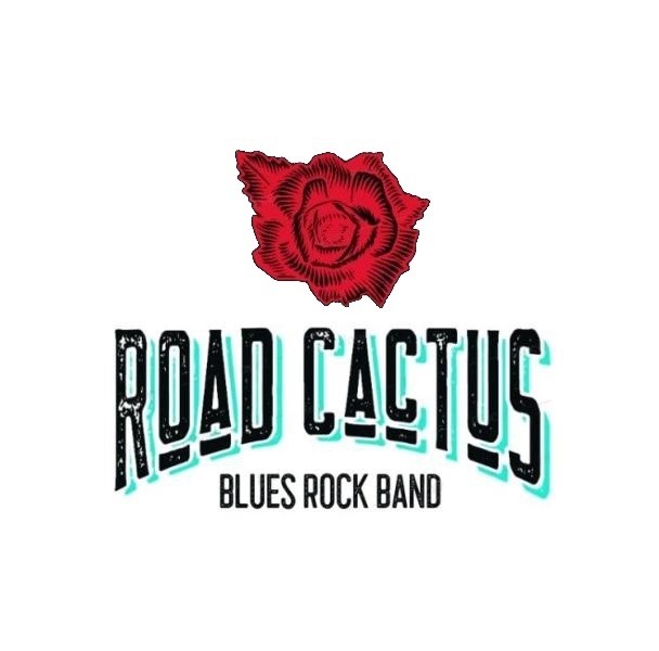 Road cactus logo rose negative