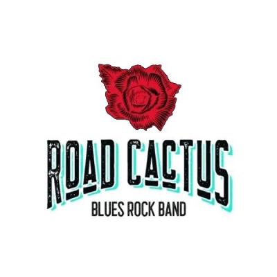 Road cactus logo rose negative